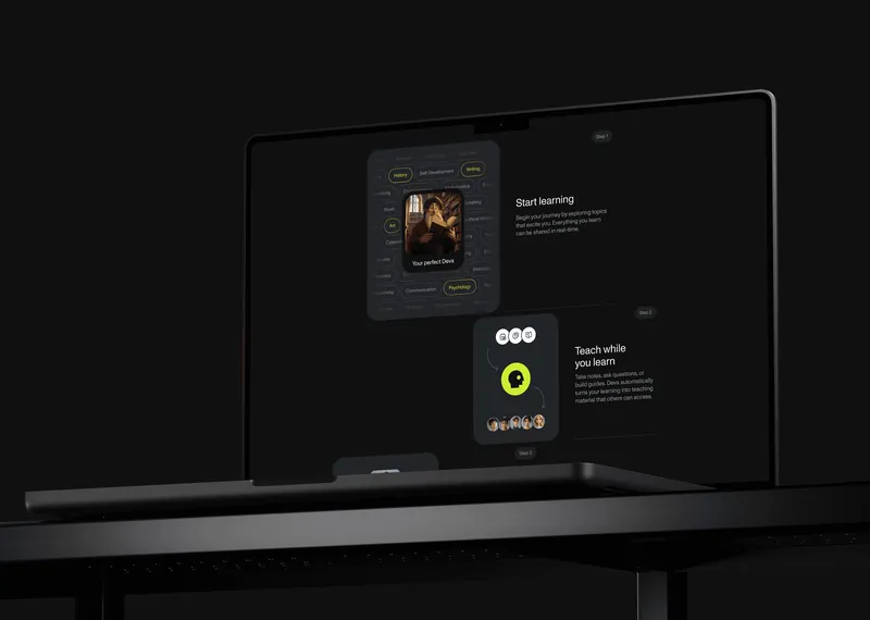 Deva Landing Page Sections, Steps to get started
