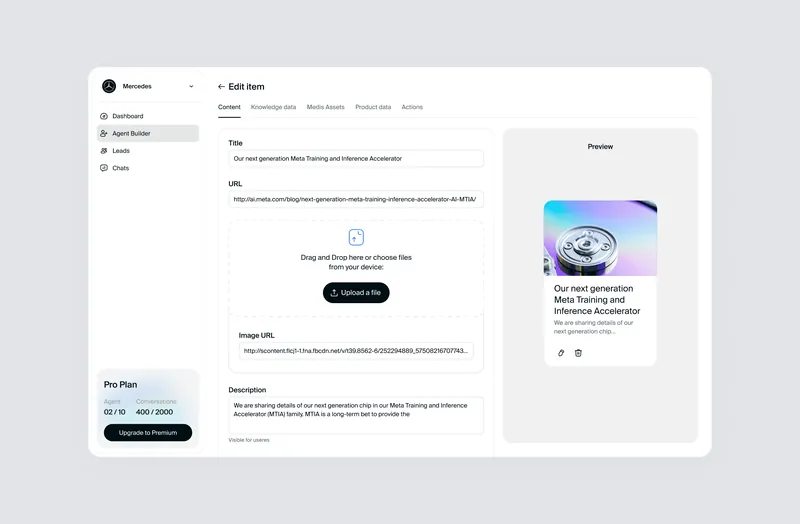 Agent builder
